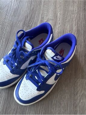 Nike Kids Royal Blue and White Low-Top Sneakers